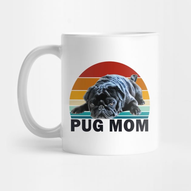 Black Pug Mom by Fusti